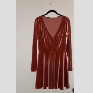 velvet long sleeve dress from Urban Outfitters